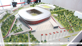 Lukashenko opens National Football Stadium. What is remarkable about it?